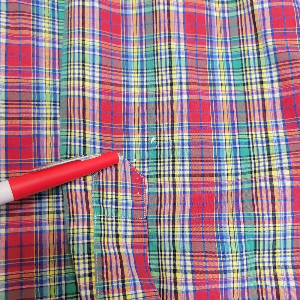 Ralph Lauren Button Down Shirt Mens L Red Plaid Long Sleeve Preppy Logo Pony - Picture 3 of 16